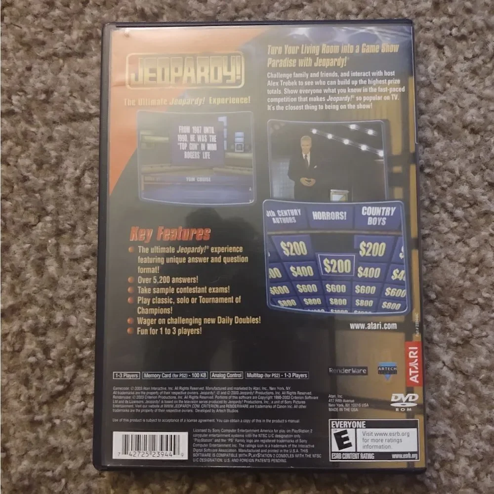 Jeopardy For Playstation 2, PRE-OWNED